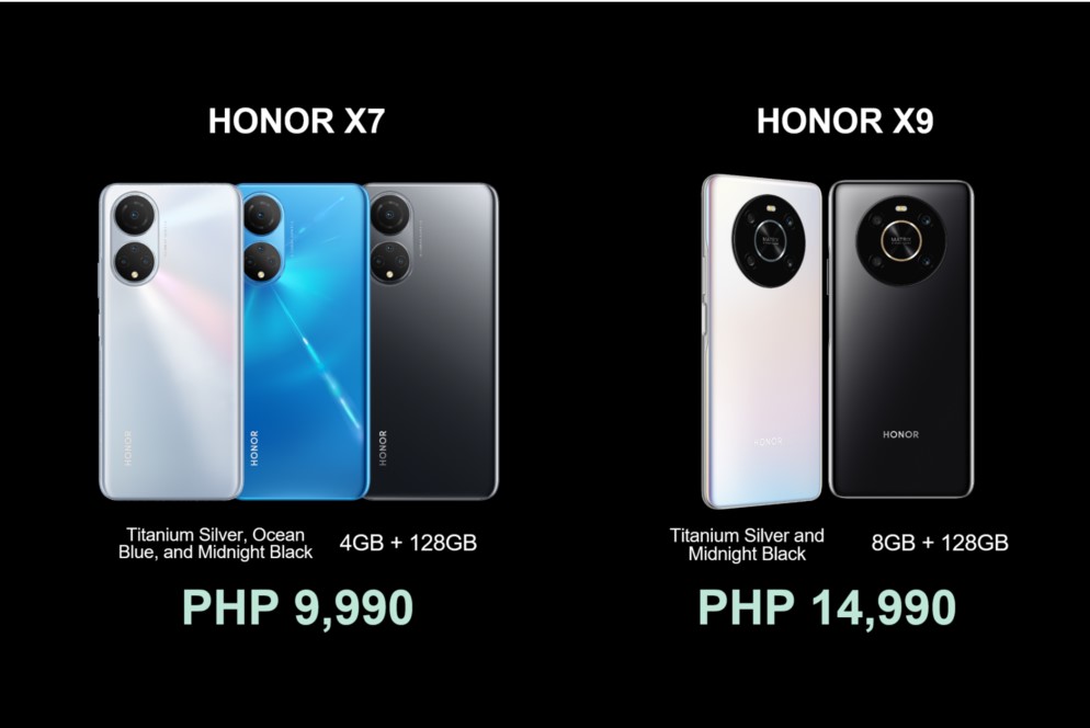 Honor X7 and X9 price Philippines